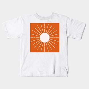 Orange sun - monochromatic pattern for sophisticated vibes Kids T-Shirt